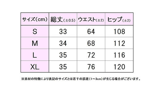 フィラサイズ表 
