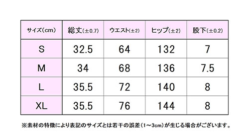 フィラサイズ表 
