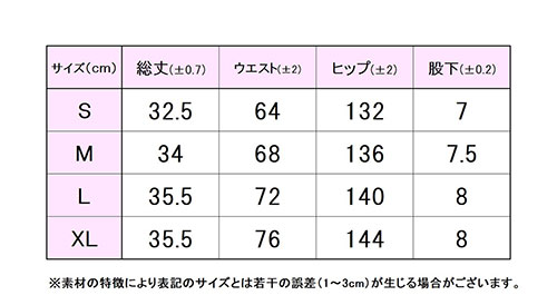 フィラサイズ表 
