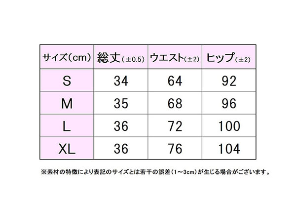 フィラサイズ表 
