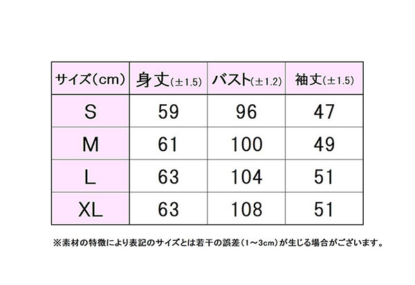 フィラサイズ表 
