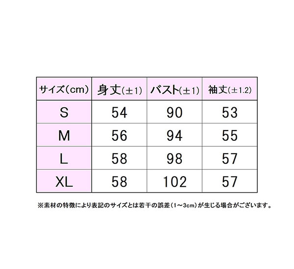 フィラサイズ表 
