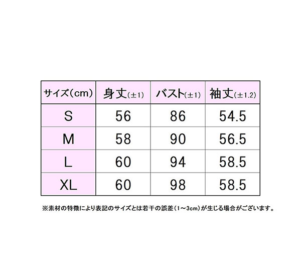 フィラサイズ表 
