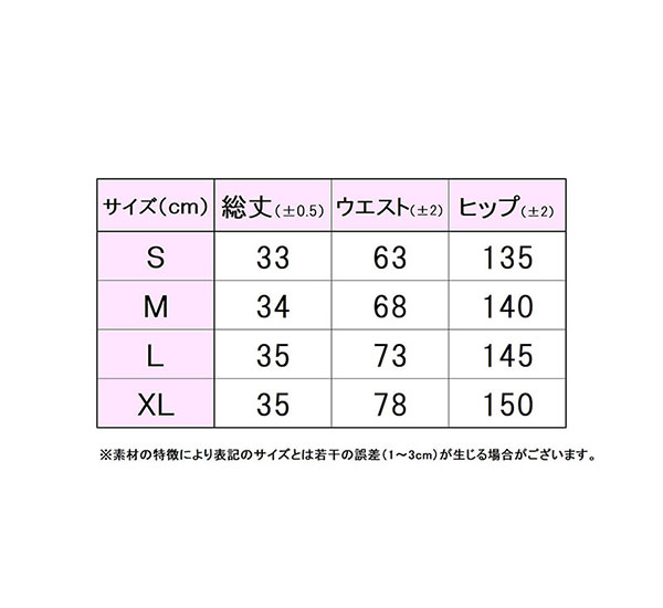 フィラサイズ表 
