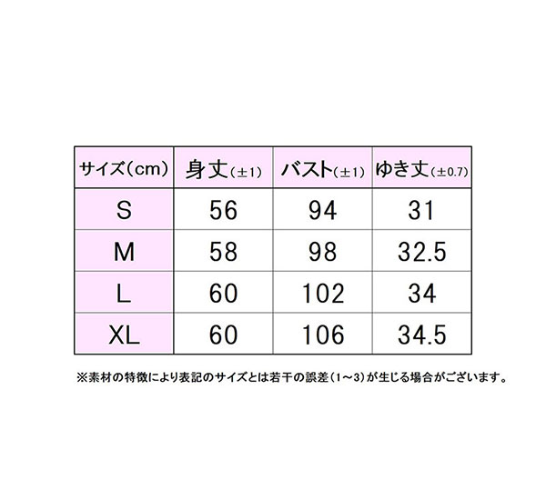 フィラサイズ表 
