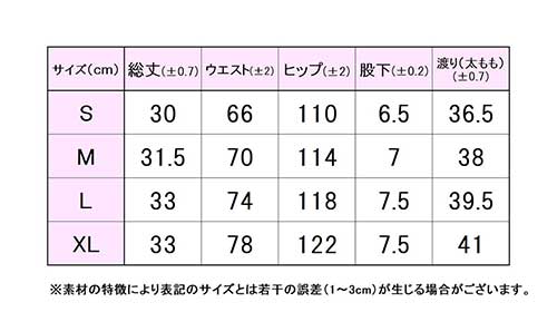 フィラサイズ表 
