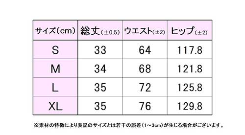 フィラサイズ表 
