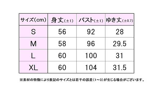 フィラサイズ表 
