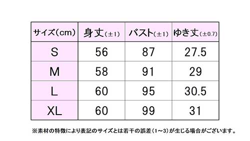 フィラサイズ表 
