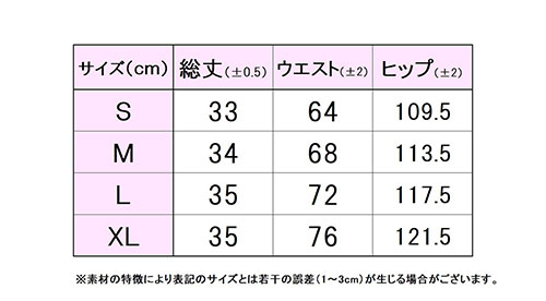 フィラサイズ表 
