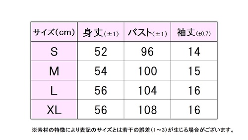 フィラサイズ表 
