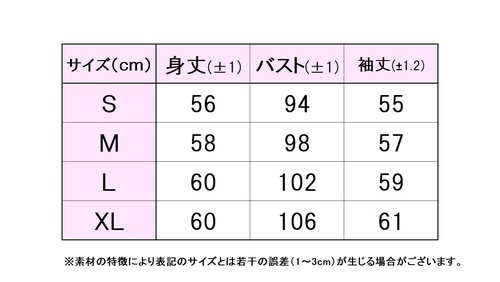 フィラサイズ表 
